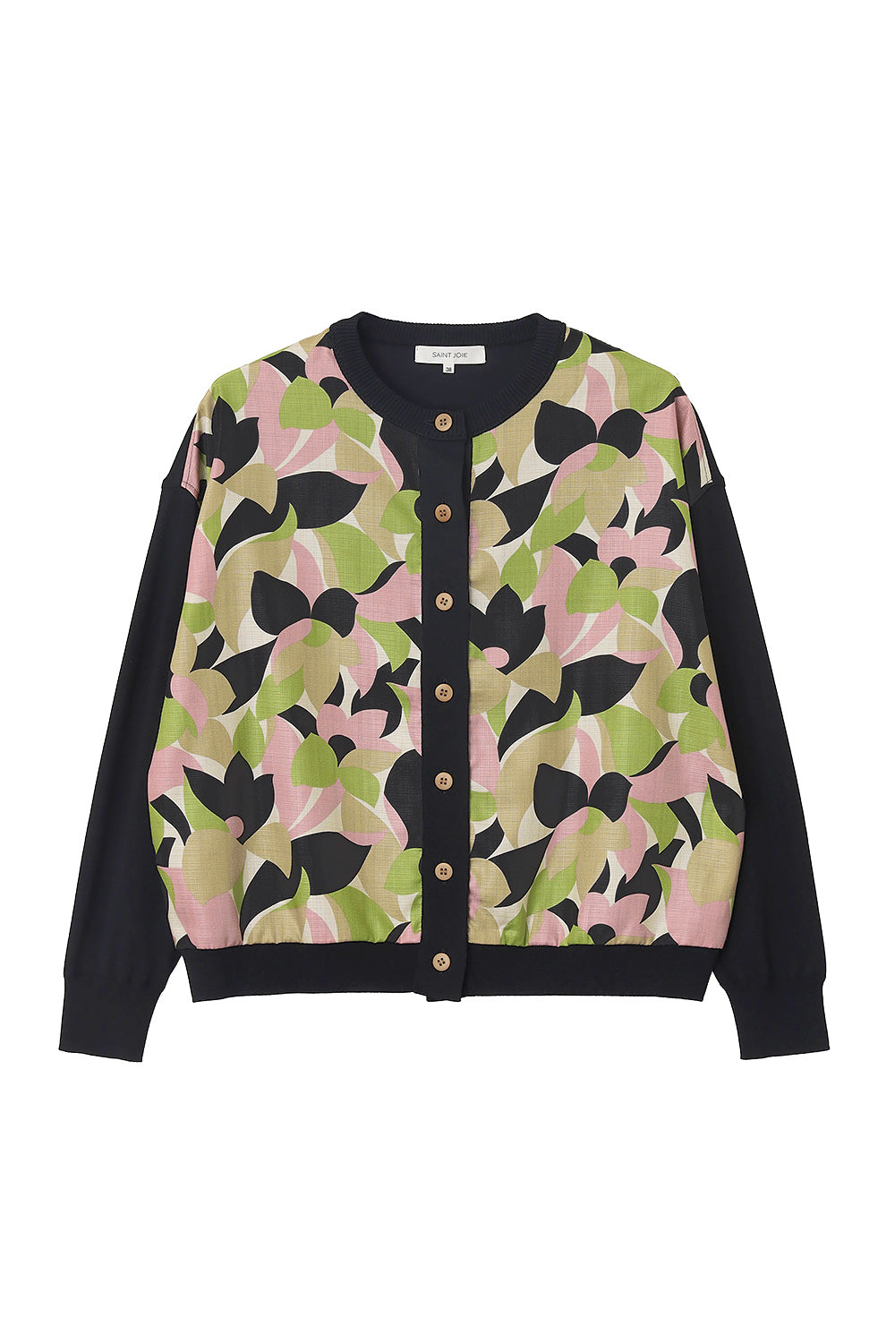 サーブルストレッチ　編地カーディガン