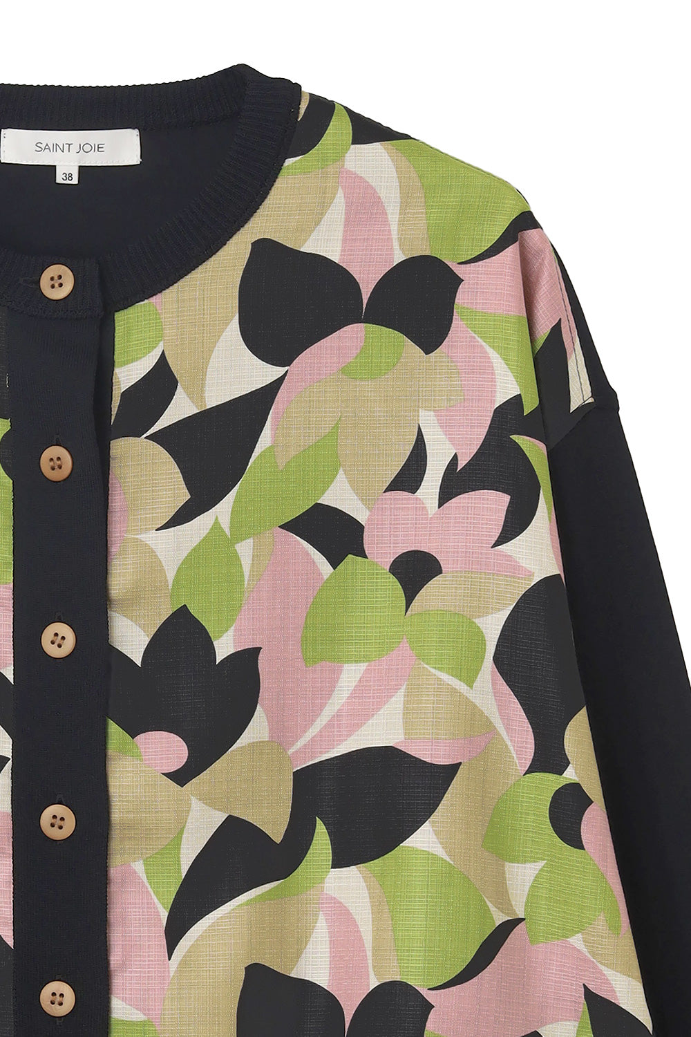 サーブルストレッチ　編地カーディガン