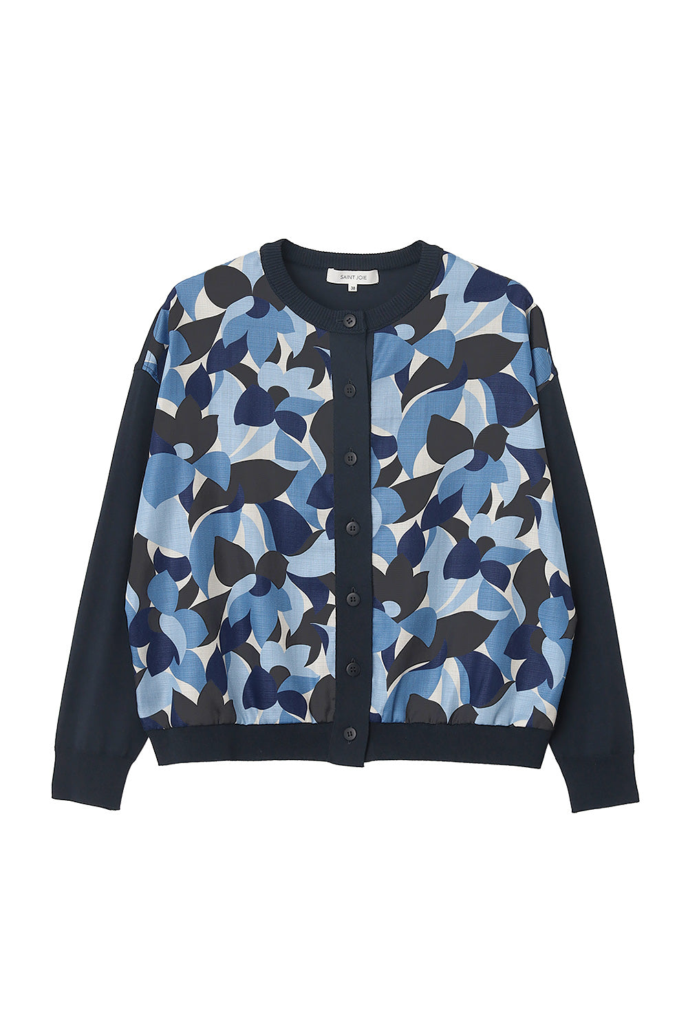 サーブルストレッチ　編地カーディガン