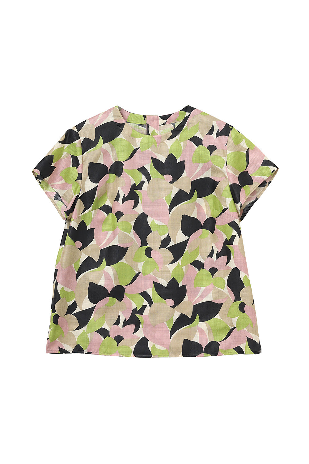 フラワーリーフプリント　ブラウス