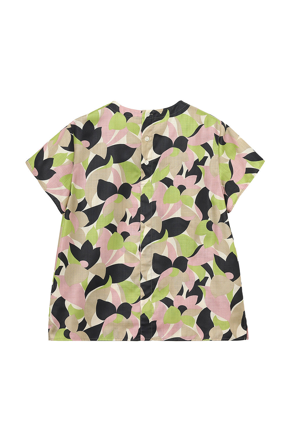 フラワーリーフプリント　ブラウス