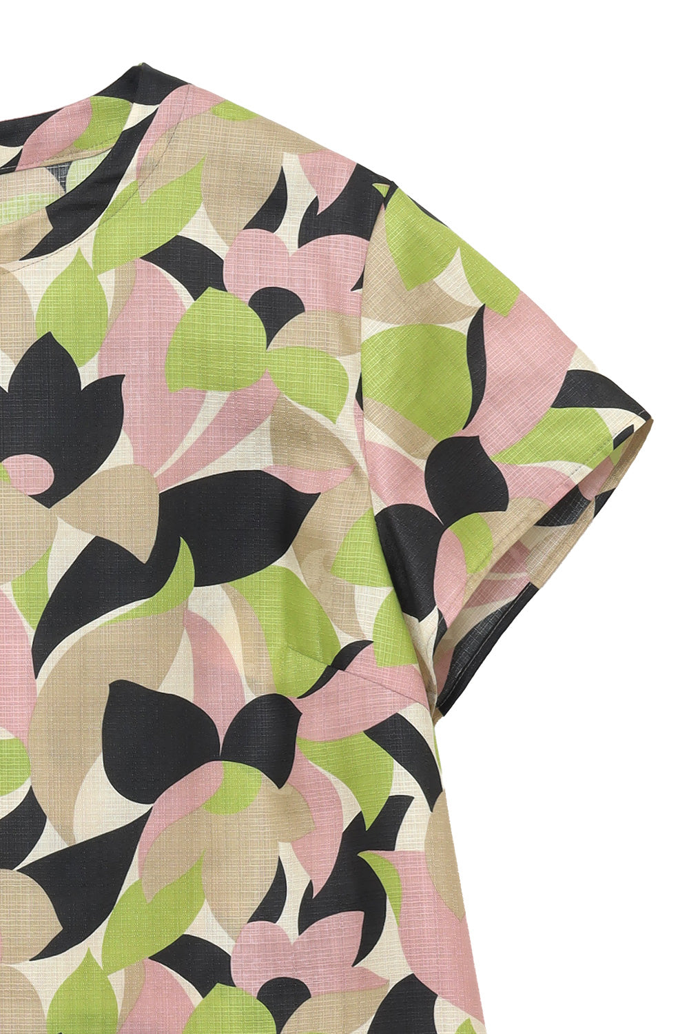 フラワーリーフプリント　ブラウス