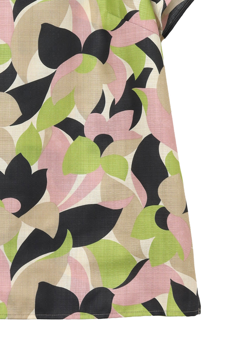 フラワーリーフプリント　ブラウス