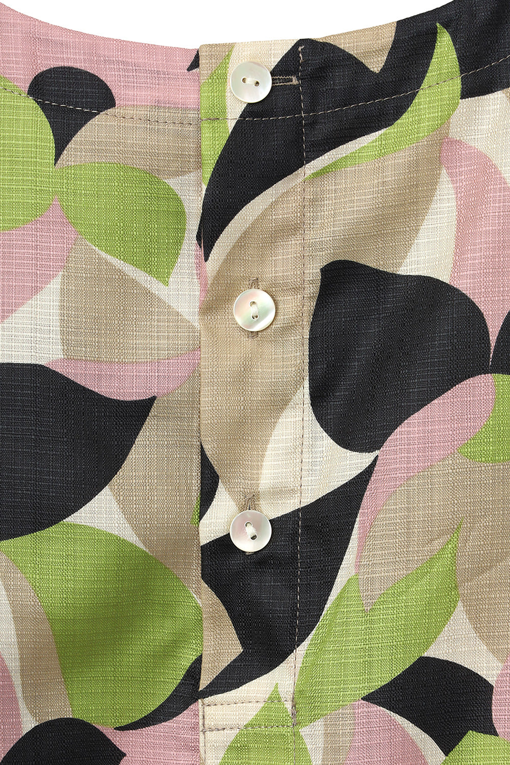 フラワーリーフプリント　ブラウス