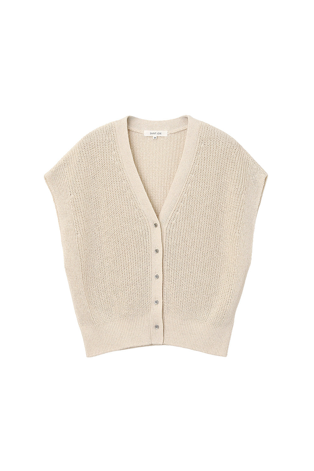 アバントリネンコットン　カーディガンベスト