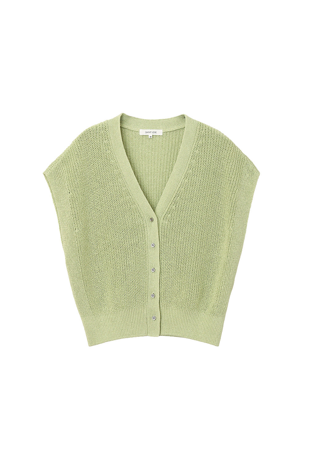 アバントリネンコットン　カーディガンベスト